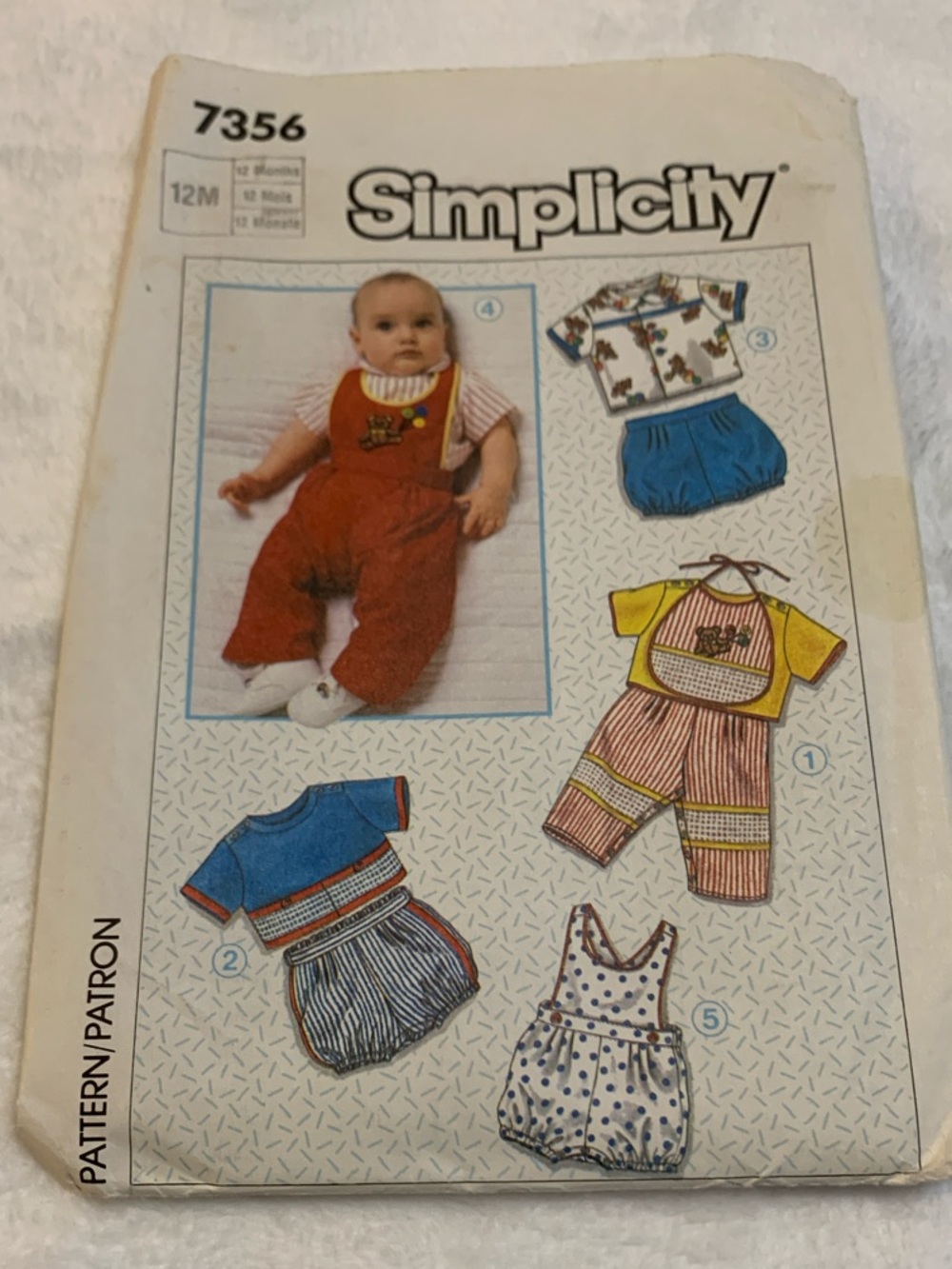 Simplicity 7356 Kids Red Overalls and Mix-and-Match Tops & BottomsSewing Pattern